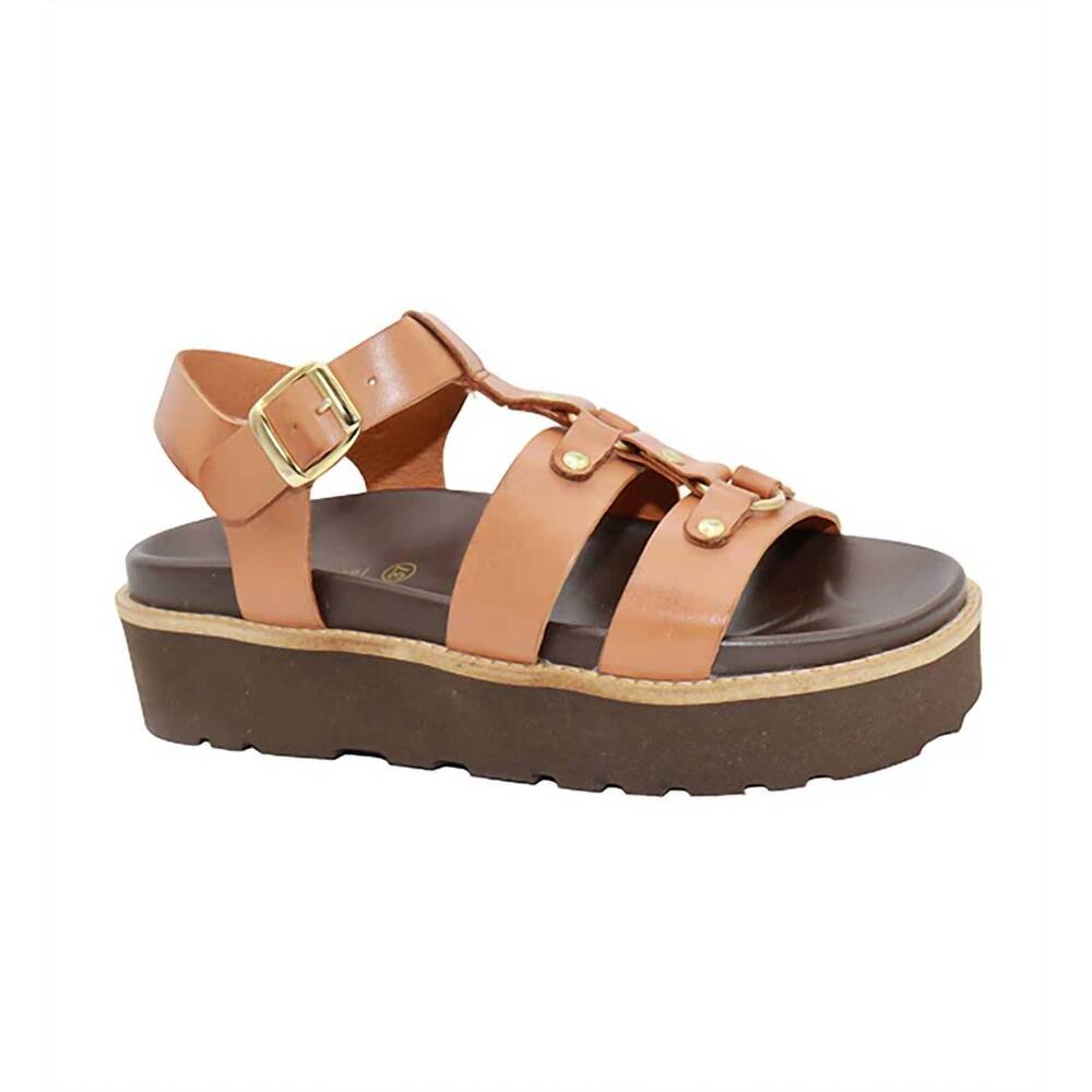 NEW ERIC MICHAEL women's monaco sandal in brown